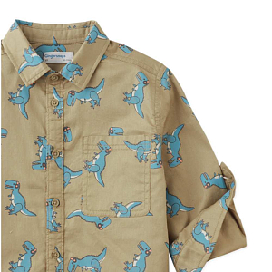 Рубашка с длинным рукавом Gingersnaps "Vlad Rex Rave", хаки